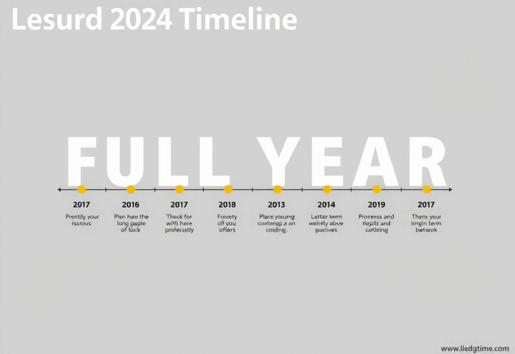 Duże, symboliczne koło czasu lub roczny kalendarz z ikonami postępu